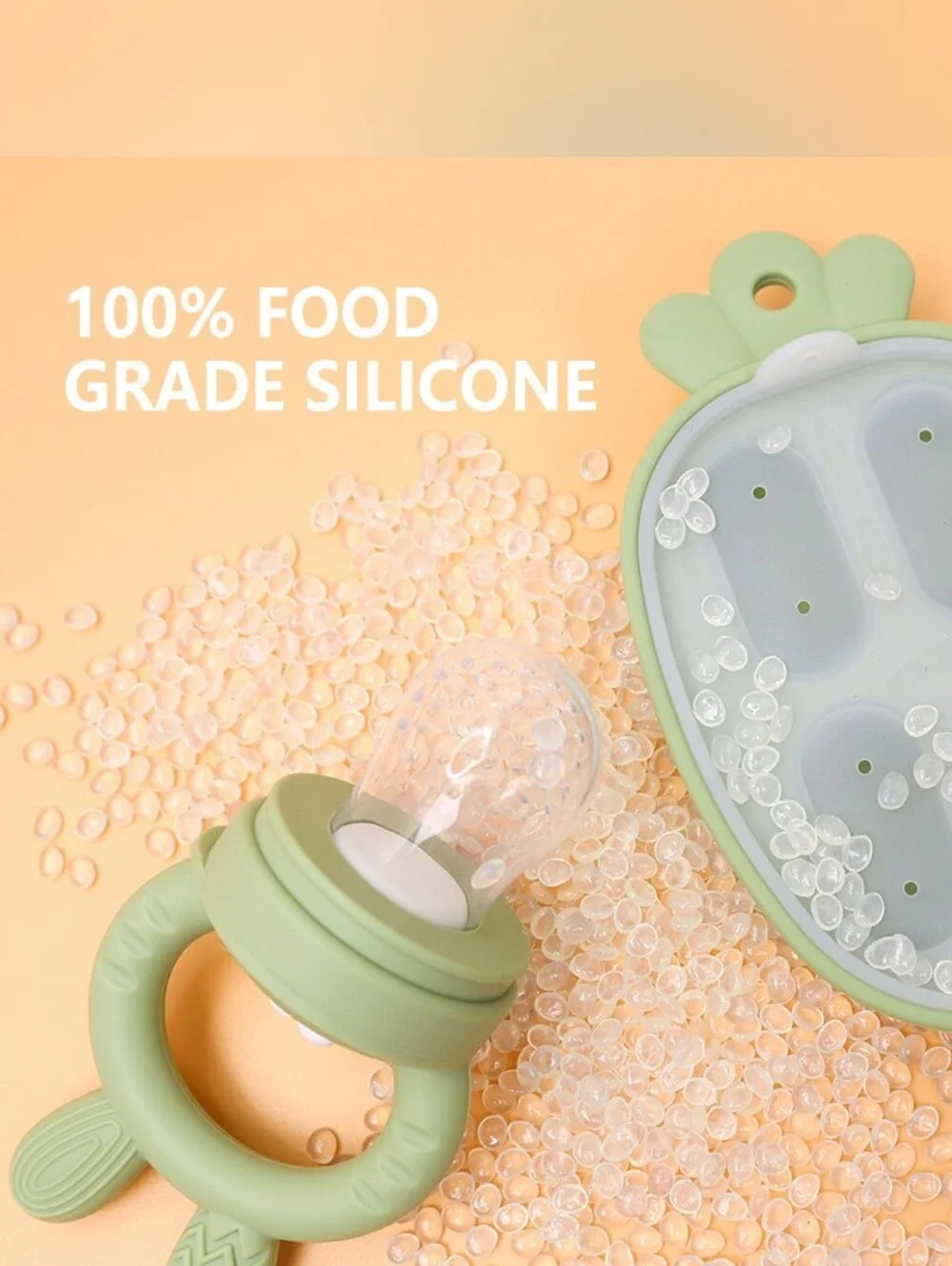 Silicone Baby Food Feeder Pacifier - Sage Green